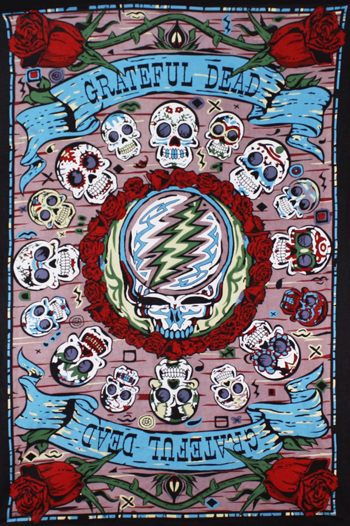 Grateful Dead Mexicali Skulls Mini Tapestry