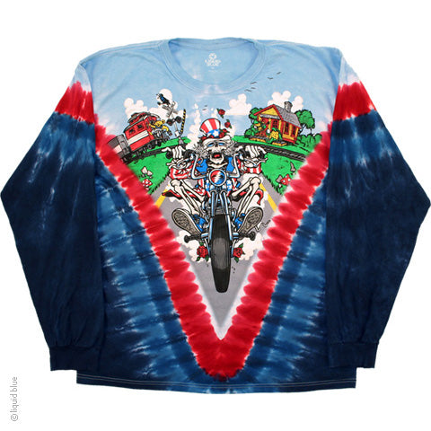 Grateful Dead Moto Sam Long Sleeve Tie Dye T-Shirt