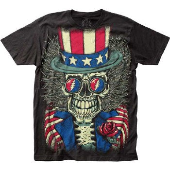 Grateful Dead Patriotic Skelly Big Print T-Shirt