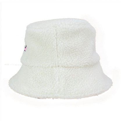 Peter Grimm x Grateful Dead Pink Dancing Bear Bucket Hat in Cream