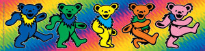 Grateful Dead Rainbow Row of Dancing Bears Sticker