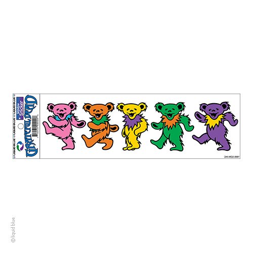 Grateful Dead Row of Dancing Bears Bumper Sticker