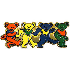 Grateful Dead Row of Dancing Bears Metal Sticker