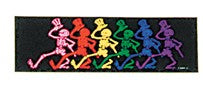 Grateful Dead Row of Dancing Skeletons Bumper Sticker