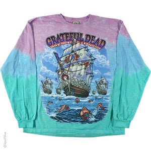Grateful Dead Ship of Fools Long Sleeve Tie Dye T-Shirt