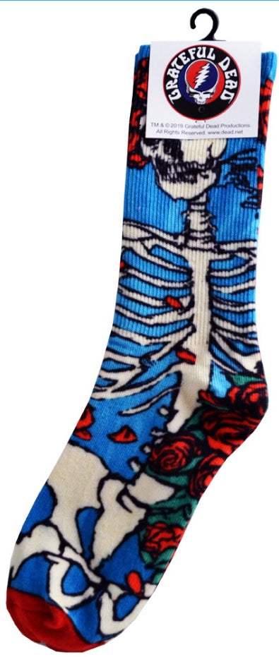 Grateful Dead Skeleton Roses Socks
