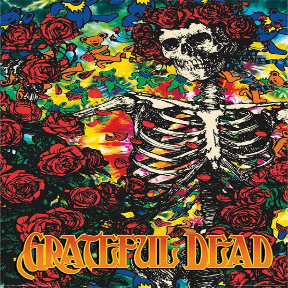 Grateful Dead Skeleton and Roses Poster