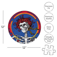 Grateful Dead Skull & Roses Disc Puzzle - 450 Piece