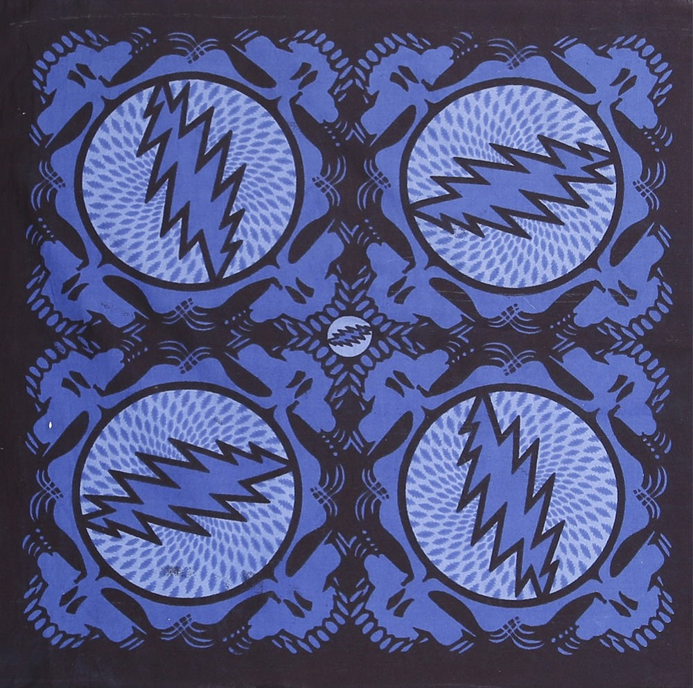 Grateful Dead Spin Your Face Bandana (Blue)