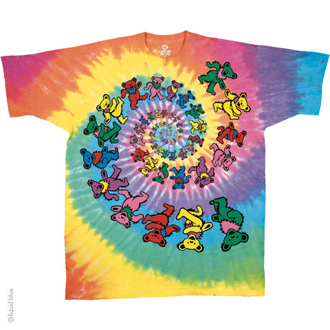 Grateful Dead Spiral Bears Tie Dye T-Shirt