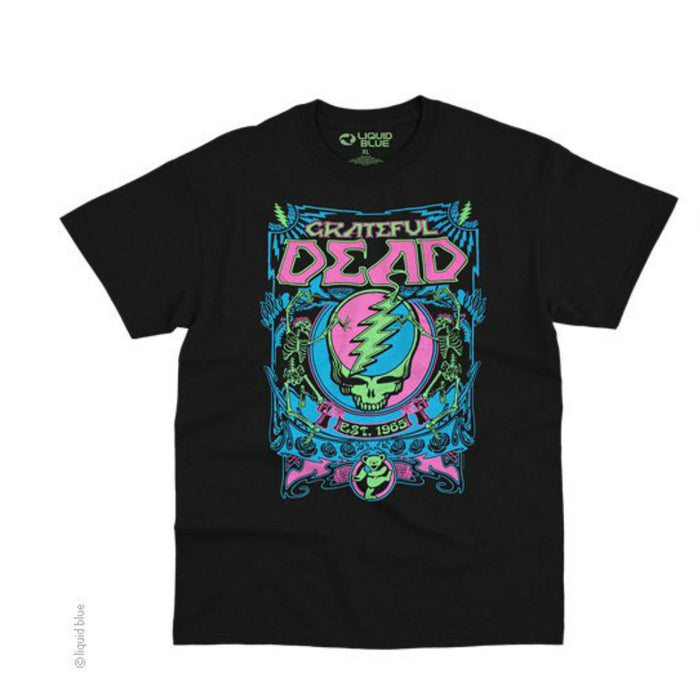 Grateful Dead Steal Your Face Blacklight Reactive T-Shirt