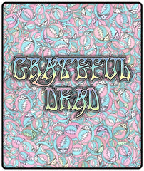 Grateful Dead Steal Your Face Pastel Badges Blanket