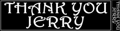 Grateful Dead Thank You Jerry Bumper Sticker