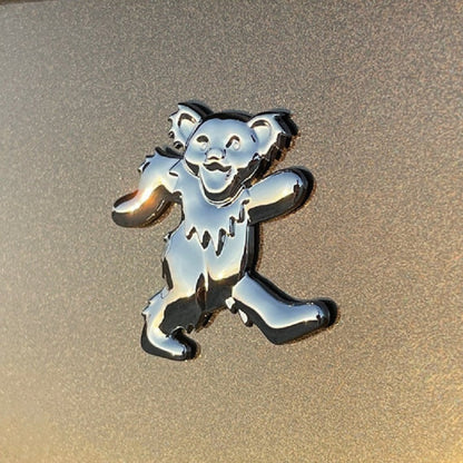 Grateful Dead The Dancing Bear Badge - Chrome