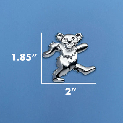 Grateful Dead The Dancing Bear Badge - Chrome
