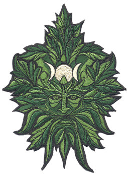 Green Man Embroidered Patch