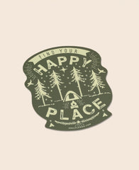 Soul Flower Happy Place Camping Sticker