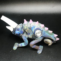 Hardman Art Glass Freestanding Chameleon Bubbler