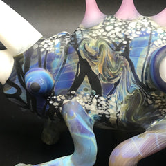 Hardman Art Glass Freestanding Chameleon Bubbler