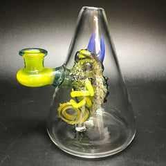 Hardman Art Glass Yellow Chamelon Bubbler