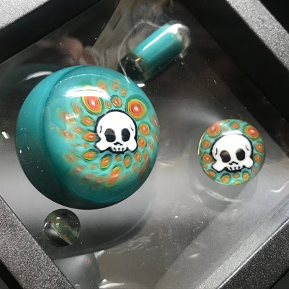 Hendy Glass Skull Slurper Combo Set - Trippy Skull