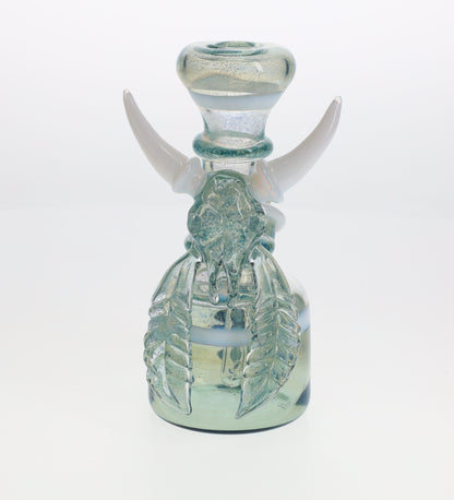 Hicdogg Glass Aqua Dichro Cannabull Bubbler