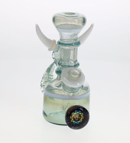 Hicdogg Glass Aqua Dichro Cannabull Bubbler