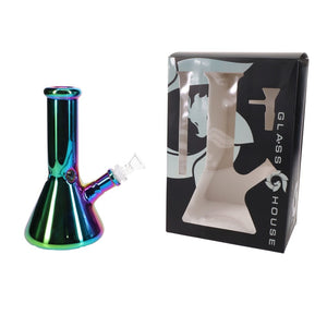 8" Rainbow Iridescent Mini Beaker SALE