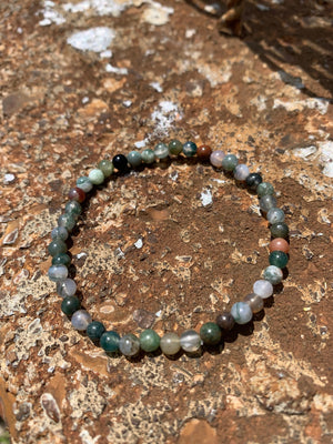 Indian Agate Bracelet - 4mm