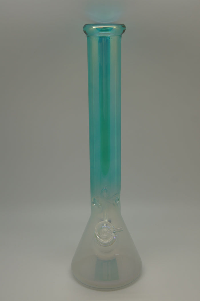 Iridescent Blue Pearl 12" Thick Water Pipe