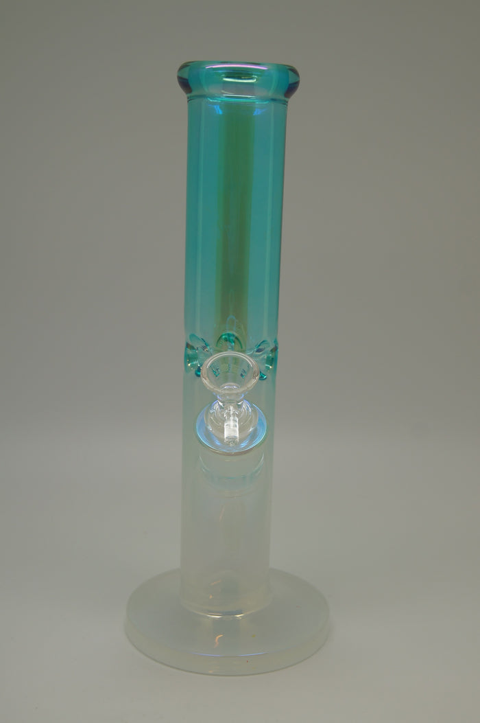 Iridescent Blue Pearl Thick 12" Water Pipe