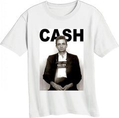 Johnny Cash Mugshot White T-Shirt