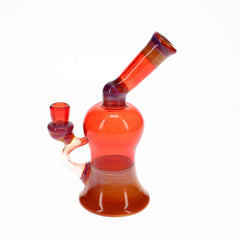 Jack Steele Glass Amber Purple/Pomegranate Bubbler