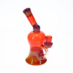 Jack Steele Glass Amber Purple/Pomegranate Bubbler