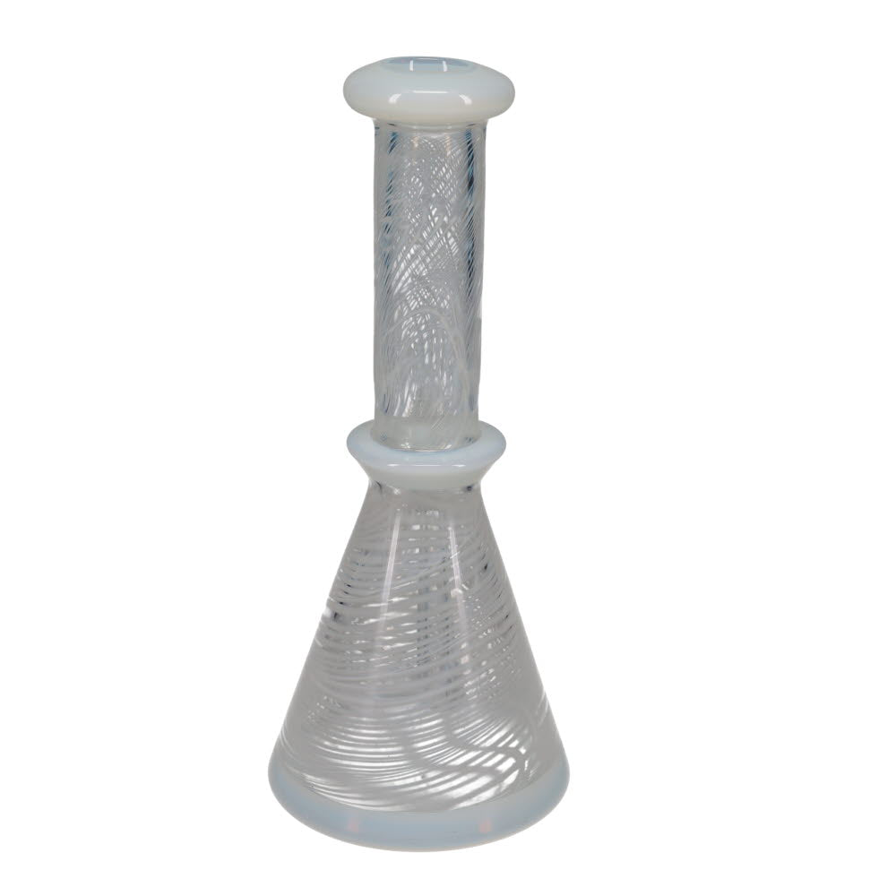 Jack Steele Glass White Fold Over Beaker with Q-Tip Cup