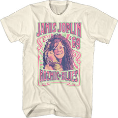 Janis Joplin Kozmic Blues Natural T-Shirt
