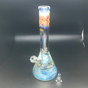 Jellyfish Glass Gold Silver Fumed Worked 7m Beaker