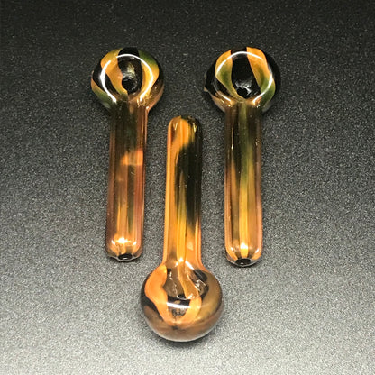 Jellyfish Glass Teenie Weenie Black & Gold Pipe SALE