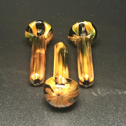Jellyfish Glass Teenie Weenie Black & Gold Pipe SALE