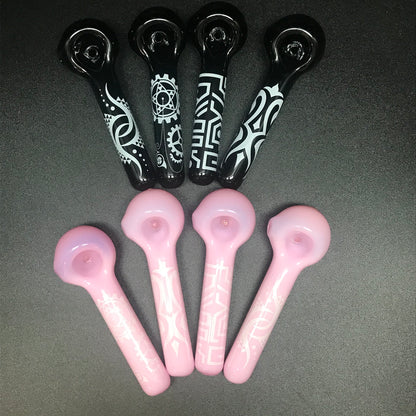 Jellyfish Glass Tribal Design Pipe SALE