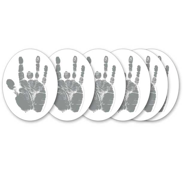 Jerry Garcia Silver Hand Sticker