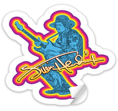 Jimi Hendrix Playing Guitar Sticker SALE