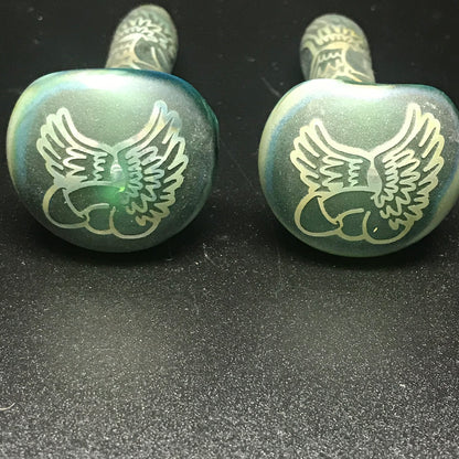 Joe Palmero Glass Etched Flying D Pipe SALE