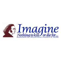 John Lennon Imagine Quote Bumper Sticker