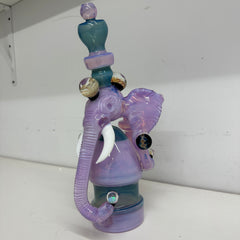 Jahnny Rise Glass Blue & Purple CFL Elephant Recycler