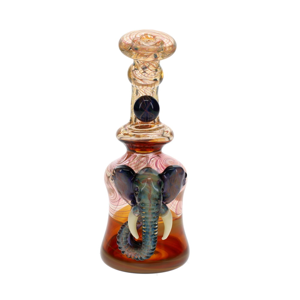 Jahnny Rise Glass Silver & Gold Elephant Rig