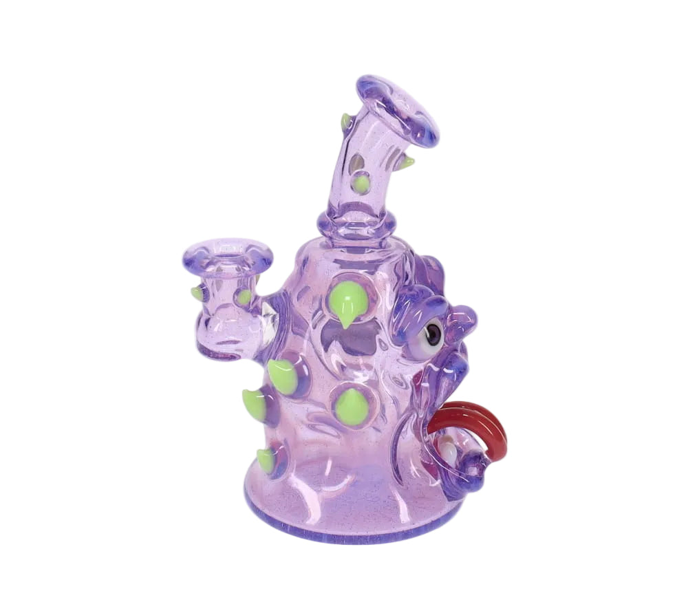 Kaleb Folck Glass Purple Face Rig with Carb Cap – Sunshine Daydream