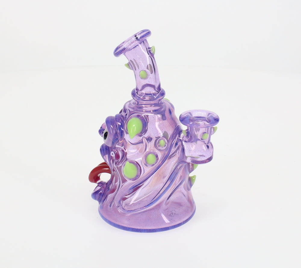 Kaleb Folck Glass Purple Face Rig with Carb Cap – Sunshine Daydream