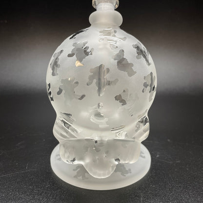 Paulie 2 Fingers Sandblasted Skull Dancing Bears Bubbler with Blasted Maria Neck