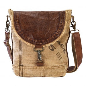 Leather Flap With Lock Bag By Clea Ray